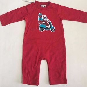 Le Top Baby Boys Santa Christmas Coverall 3, 9M